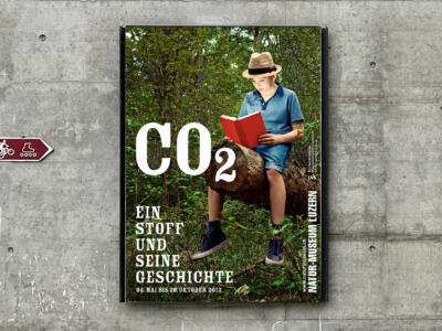 Plakat zur Ausstellung «CO2» für das Natur-Museum Luzern