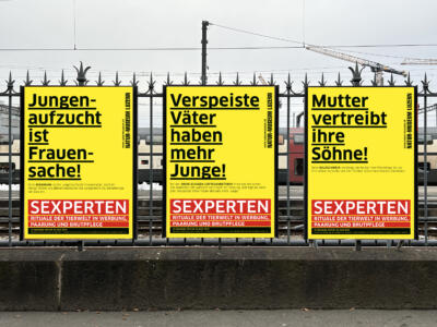 Plakatserie zur Ausstellung «Sexperten» für das Natur-Museum Luzern