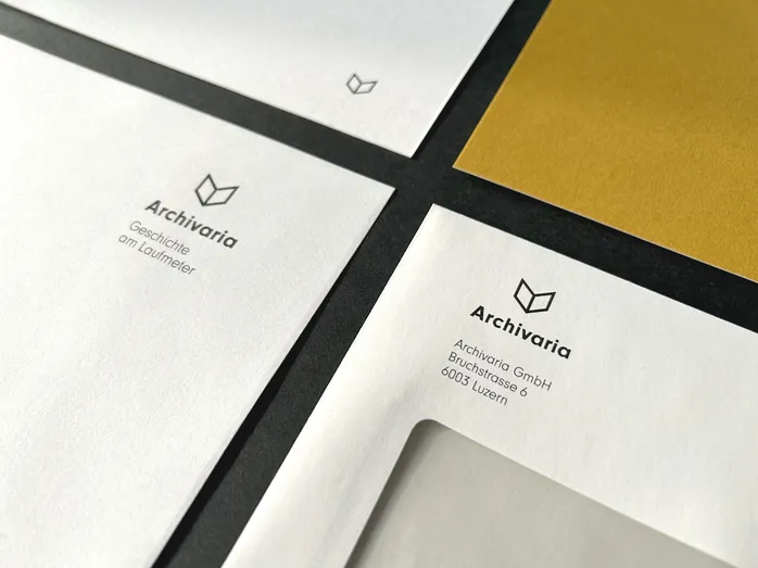 Couvert und Briefpapier von Archivaria